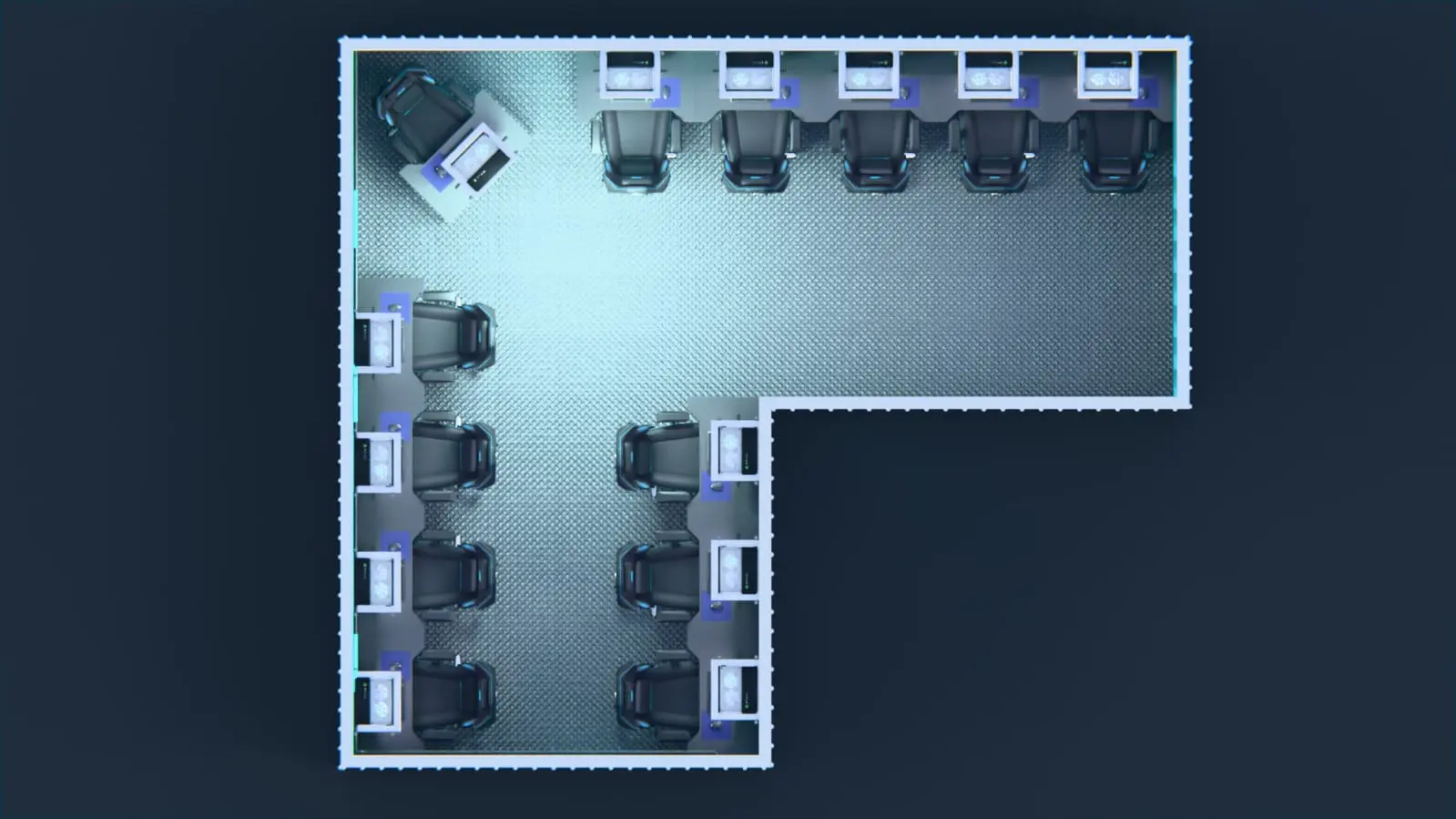 Gaming pods layout overview