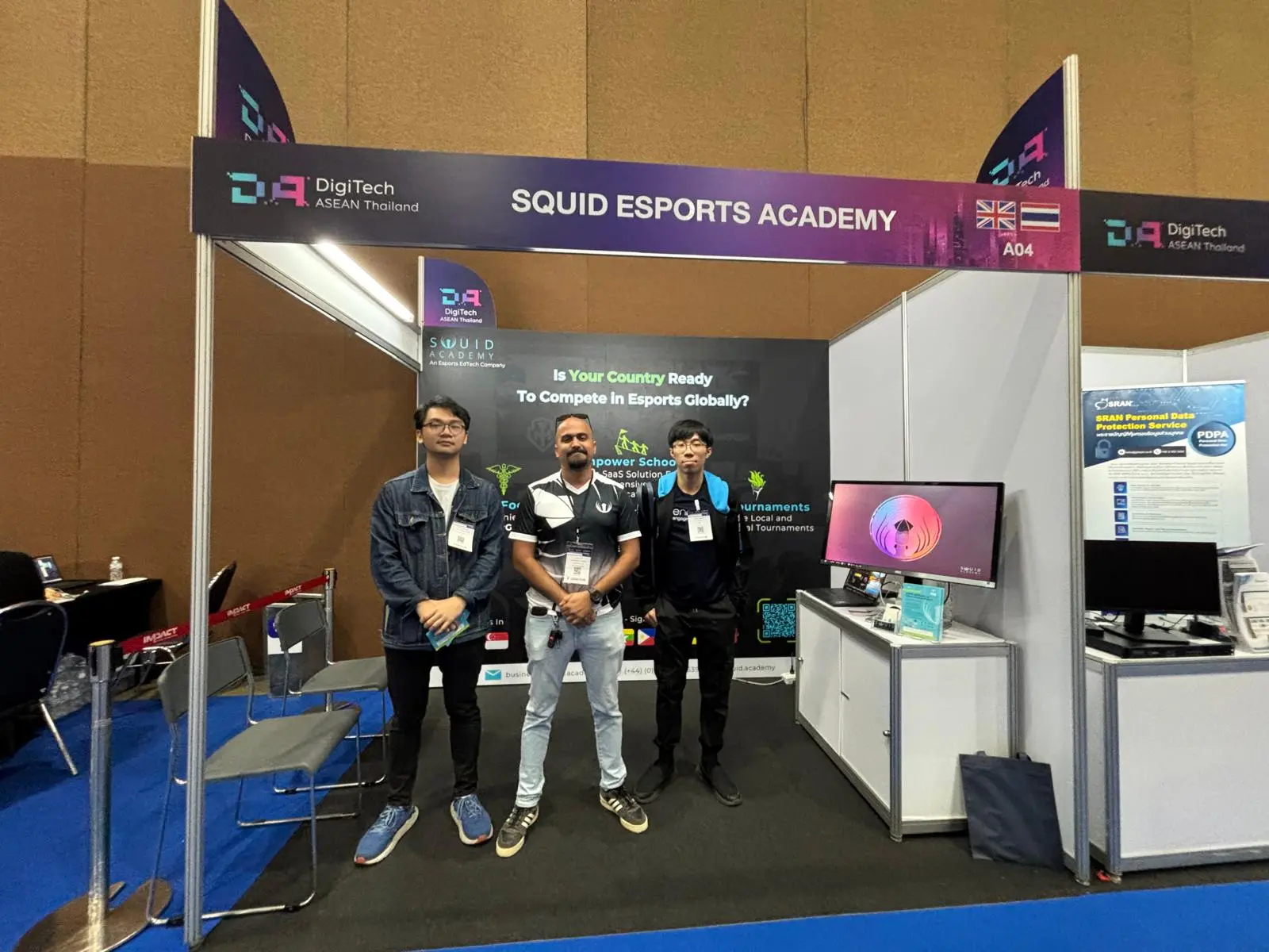 Squid Esports team at DigiTech ASEAN Thailand conference